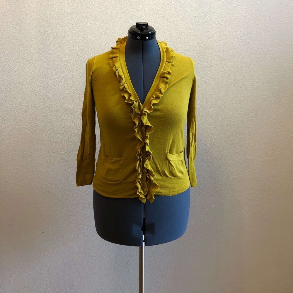 J.Crew ruffled cardigan